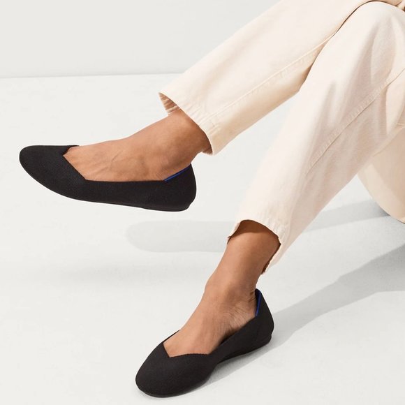 Rothy’s The Flat in Black Solid Size 9 - Picture 2 of 5